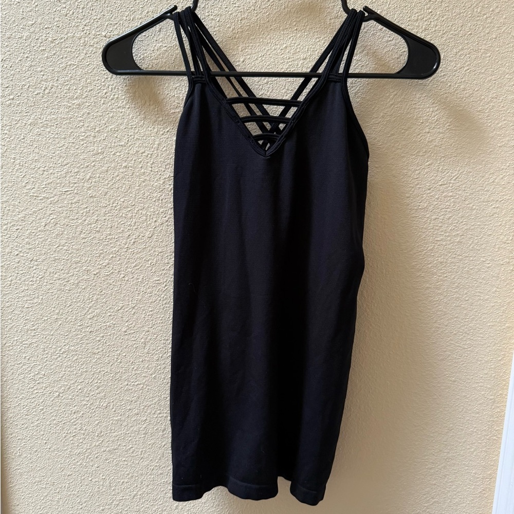 Love Charm Black Tank Top